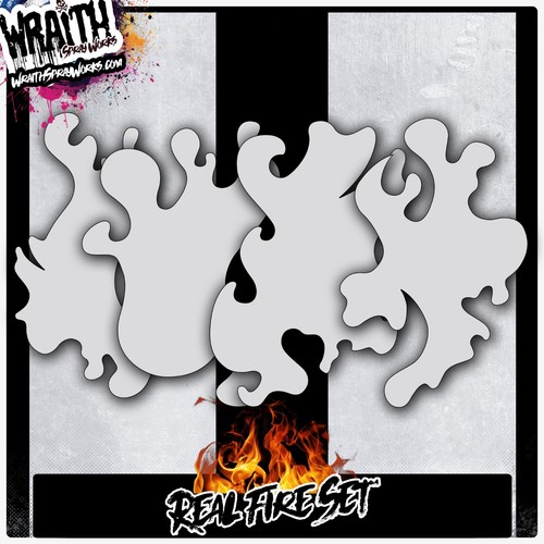 Real fire stencil set - real,