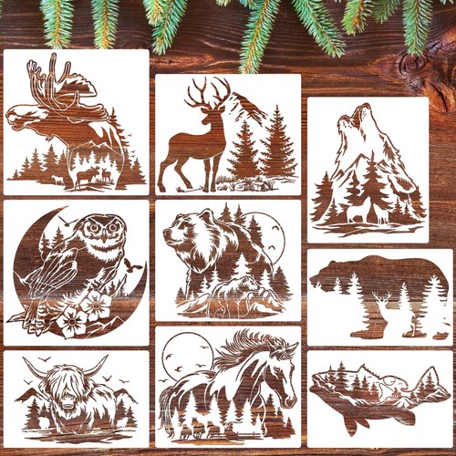 Pcs wildlife animal stencils - pcs,