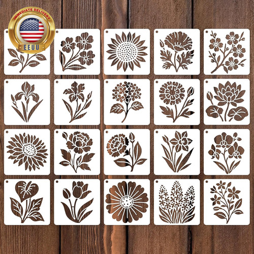 20pcs flower stencils - 20pcs,